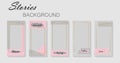 Set of instagram stories template.Design layout backgrounds for social media.Layout, cover templates for story .Mockup for instagr