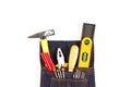 Set instruments Tool kit in blue Jeans tool Bag without belt.