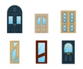 Set of interior apartment doors design