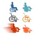 Set invalid. Collection of silhouettes of various disabilities a