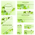 Set of Invitation Cards Royalty Free Stock Photo