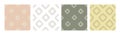 Set of irregular textured diamond seamless patterns.