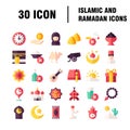 Set of Islamic Icons, Ramadan Kareem