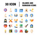 Set of Islamic Icons, Ramadan Kareem