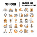 Set of Islamic Icons, Ramadan Kareem