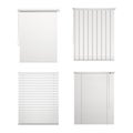 Set of isolated blinds or vector window louver