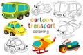 Set of isolated cartoon transport with eyes part 3 Royalty Free Stock Photo