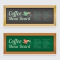 Set Of Isolated Coffee Menu Board