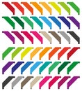 Set of isolated colorful ribbons Royalty Free Stock Photo