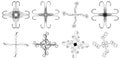 Set of isolated Crosses in black isolated