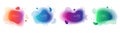 Set of isolated fluid blobs with gradient color Royalty Free Stock Photo