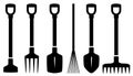 Set isolated garden tools