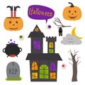 Set of isolated Halloween elements part 1