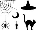 Halloween items in simple style