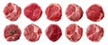 set of isolated illustrations of different filet mignon. Generative AI Illustration