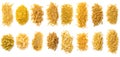 set of isolated illustrations of different pasta. Generative AI