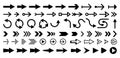 Set of isolated next or right move arrows