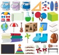 Set of isolated objects theme stationeries Royalty Free Stock Photo