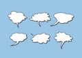 Set of isolated speech bubbles. Collection of comic elements.