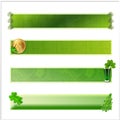 Set of 4 isolated St Patrick banners