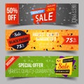 Black friday or retail sale, advertising tags