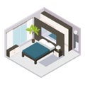 Set Isometric Bedroom Interior