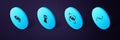 Set Isometric Bezier curve, Eye scan, Keyhole with eye and Invisible or hide icon. Vector