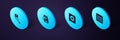 Set Isometric Binary code, Computer api interface, Chat bot and Photo retouching icon. Vector Royalty Free Stock Photo