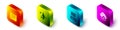 Set Isometric Browser window, Filter setting, Server, Data, Web Hosting and Cloud technology data transfer icon. Vector Royalty Free Stock Photo