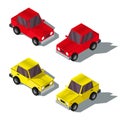 Set of an isometric cars illustration.