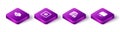 Set Isometric Cloud computing lock, Safe, Server security with and FTP folder icon. Vector