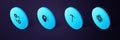 Set Isometric CPU mining farm, Pickaxe, Bitcoin think and Cryptocurrency exchange icon. Vector