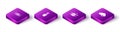 Set Isometric Cryptocurrency bitcoin in circuit, Bitcoin plant the pot, ASIC Miner and cloud mining icon. Vector