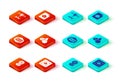 Set Isometric cube, Geometric figure Cube, RGB and CMYK color mixing, Basic geometric shapes, file and 3D printer wrench