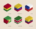 Set of isometric 3d boxes