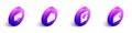 Set Isometric Delete envelope, Envelope, Address book and Envelope icon. Vector