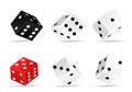 Realistic 3d rolling dice Royalty Free Stock Photo