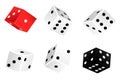 Realistic 3d rolling dice Royalty Free Stock Photo