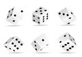 Realistic 3d rolling dice Royalty Free Stock Photo