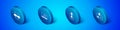 Set Isometric Exchange work, Identification badge, and Search job icon. Vector