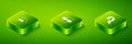 Set Isometric Exchange work, Worker and icon. Vector