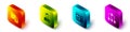Set Isometric Folder and lock, Analyst engineer, Different files and tree icon. Vector