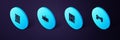 Set Isometric Gamepad, Portable video game console, Live streaming online and guide icon. Vector