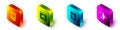 Set Isometric Hard disk drive HDD, Failed access cloud storage, Server, Data, Web Hosting and Filter setting icon Royalty Free Stock Photo