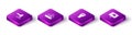 Set Isometric Judge gavel, Vote box, Raised hand with clenched fist and Protest icon. Vector
