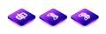 Set Isometric line 3d modeling, Gamepad and icon. Vector