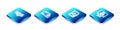 Set Isometric line Password protection, Folder and lock, Tablet with closed padlock and Monitor exclamation mark icon