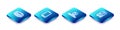 Set Isometric line Printer, Smartphone, sensor and Stereo speaker icon. Vector