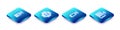 Set Isometric line Smart stereo speaker, Processor with microcircuits CPU, Wireless smartphone and tablet icon. Vector