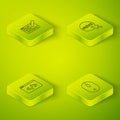 Set Isometric line UI or UX design, Front end development, Computer mouse and icon. Vector Royalty Free Stock Photo